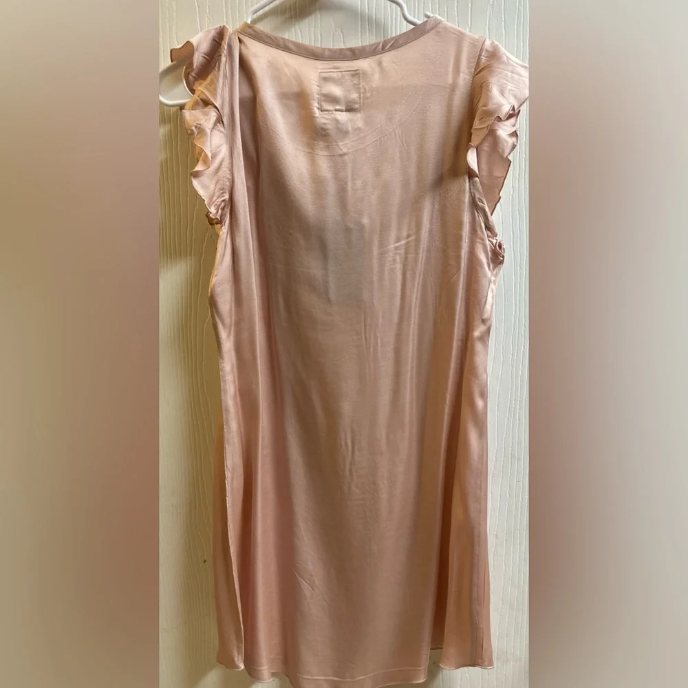 NWT Chaser Silky Fluttered Sleeve HiLo Shirttail Dress - Picture 6 of 6